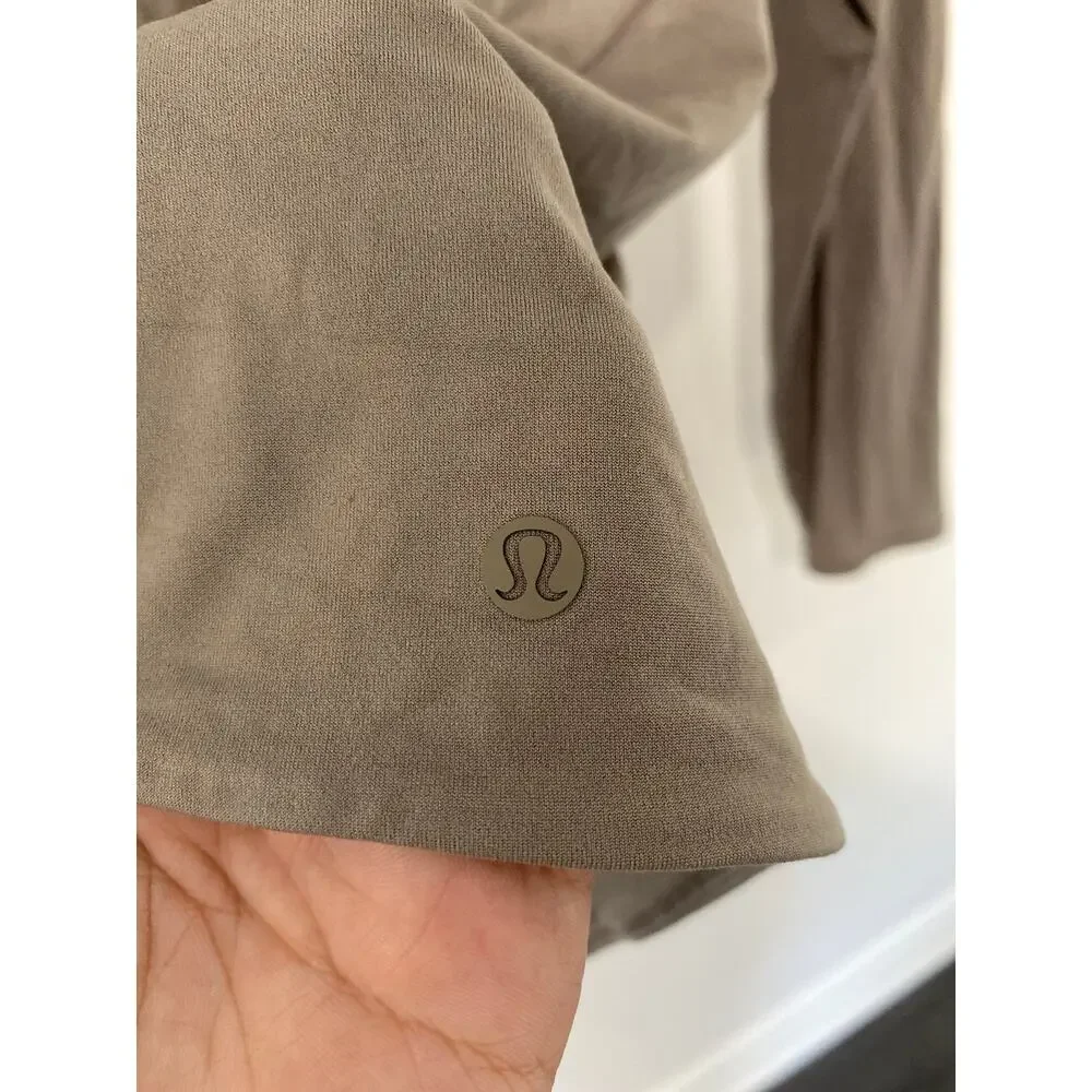 Lululemon Wundermost Ultra-Soft Nulu Crewneck Long-Sleeve Shirt Warm Ash Grey XL